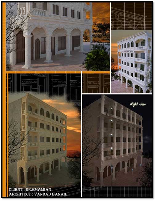 طراحی ساختمان تجاری مسکونی در ساری